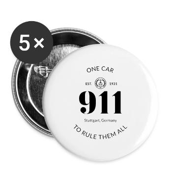 One Car To Rule Them All Sport Car Premium - Buttons large 2.2'' (5-pack) - white