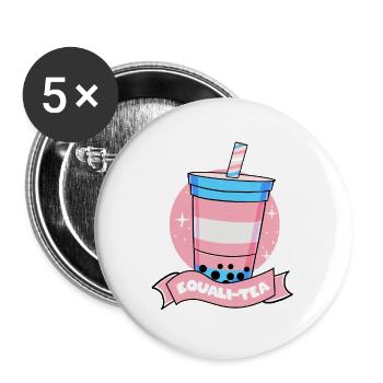 Transgender Equalitea Trans Pride - Buttons large 2.2'' (5-pack) - white