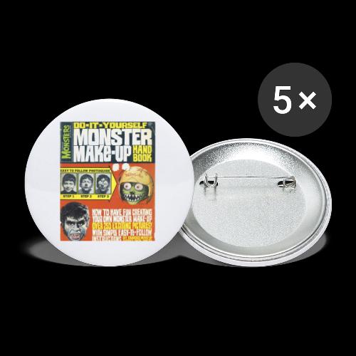 Famous Monsters Make Up Hand Book Ad - Buttons large 2.2'' (5-pack)