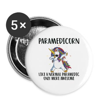 Paramedic Unicorn - Buttons large 2.2'' (5-pack) - white