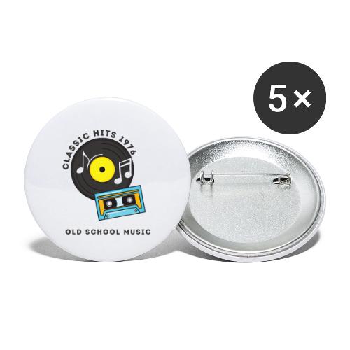 Old School Music - Buttons large 2.2'' (5-pack)