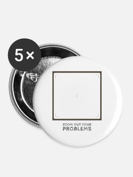 Zoom Out - Buttons large 2.2'' (5-pack) - white