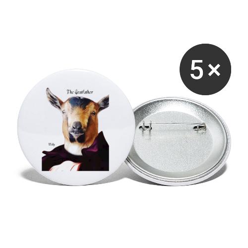 Wally the goat - Buttons large 2.2'' (5-pack)