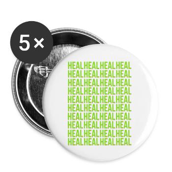 Heal - Buttons large 2.2'' (5-pack) - white
