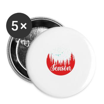Chistmas Season Jesus Is The Reason For The Season - Buttons large 2.2'' (5-pack) - white
