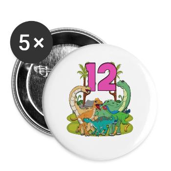 Dinosaur Dinosaur Paradise For Ages 12 - Buttons large 2.2'' (5-pack) - white