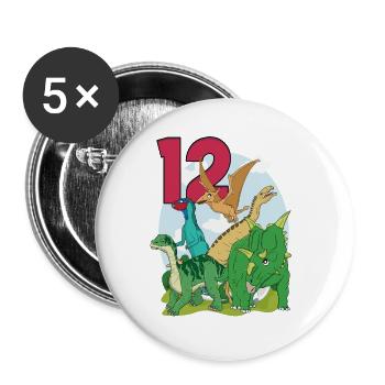 Dinosaur Dinosaur Paradise For Ages 12 - Buttons large 2.2'' (5-pack) - white