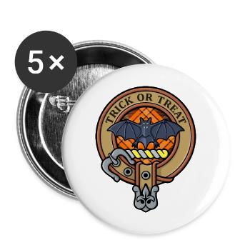 Halloween Crest - Buttons large 2.2'' (5-pack) - white
