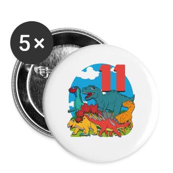 Dinosaur Dinosaur Paradise For Ages 11 - Buttons large 2.2'' (5-pack) - white