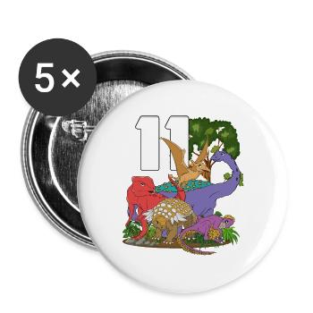 Dinosaur Dinosaur Paradise For Ages 11 - Buttons large 2.2'' (5-pack) - white