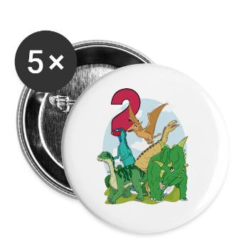 Dinosaur Dinosaur Paradise For Age 2 - Buttons large 2.2'' (5-pack) - white