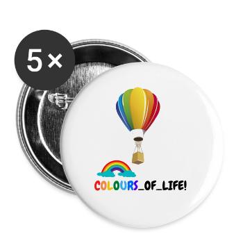 LGBT - Buttons large 2.2'' (5-pack) - white