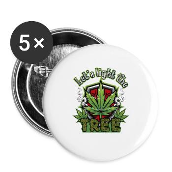 Chistmas Season Let's Light The Tree - Buttons large 2.2'' (5-pack) - white