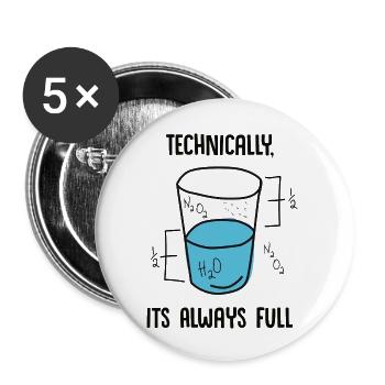 Science Is Optimistic - Buttons large 2.2'' (5-pack) - white