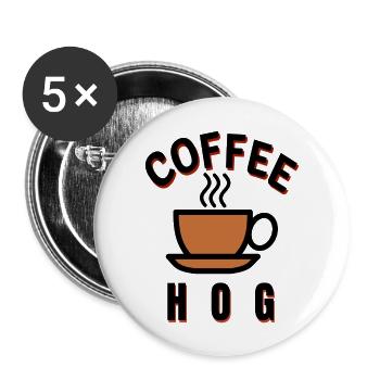 Coffee Hog - Buttons large 2.2'' (5-pack) - white