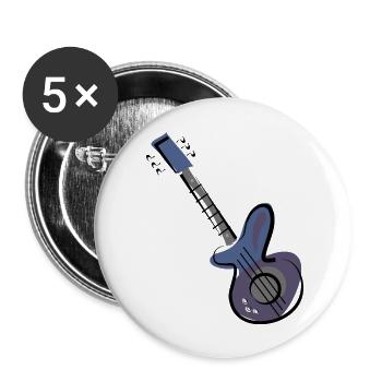 Guitar - Buttons large 2.2'' (5-pack) - white