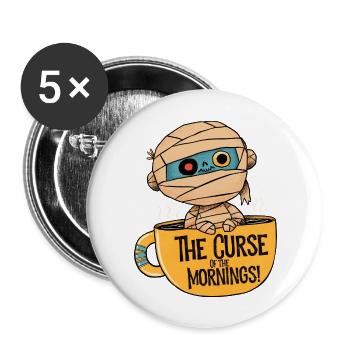 Mummy Likes Coffee - Buttons large 2.2'' (5-pack) - white