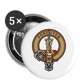 Clan MacAlister Crest - Buttons large 2.2'' (5-pack) - white