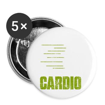 Cutting Lines Cardio Funny Wheelchair Paraplegic - Buttons large 2.2'' (5-pack) - white
