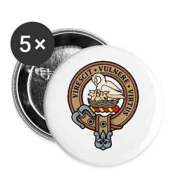 Clan Stewart Crest - Buttons large 2.2'' (5-pack) - white