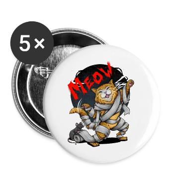 Curse of the Mummy cat - Buttons large 2.2'' (5-pack) - white