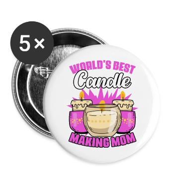 World s Best Awesome Candle Making Hobby For A - Buttons large 2.2'' (5-pack) - white