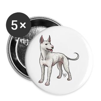 Dog Pakistani Gull Terrier Speckled - Buttons large 2.2'' (5-pack) - white