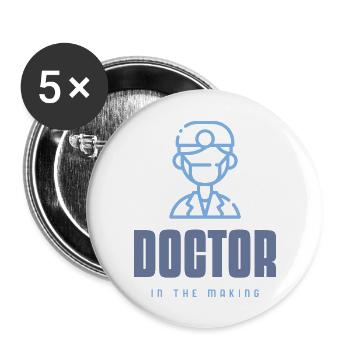 Doctor In The Making - Buttons large 2.2'' (5-pack) - white