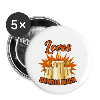Funny Candle Making Chick For A Melting Wax Artist - Buttons large 2.2'' (5-pack) - white