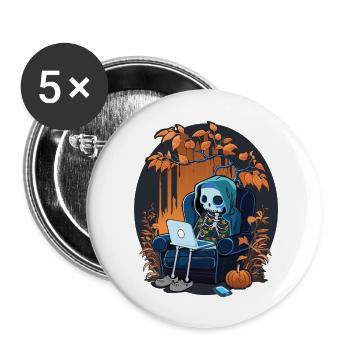 Blue Death - Buttons large 2.2'' (5-pack) - white