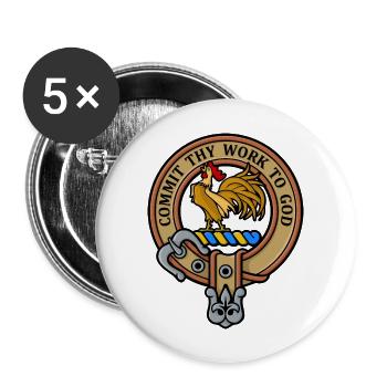 Clan Sinclair Crest - Buttons large 2.2'' (5-pack) - white