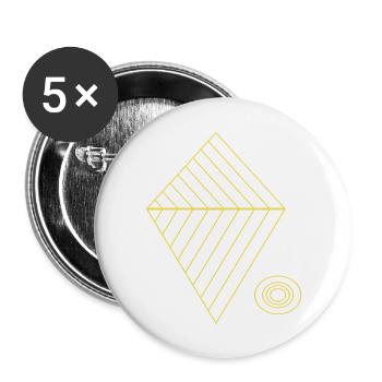 Broken Diamond Being Examined - Buttons large 2.2'' (5-pack) - white