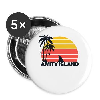 Jaws movie Amity Island welcomes you - Buttons large 2.2'' (5-pack) - white