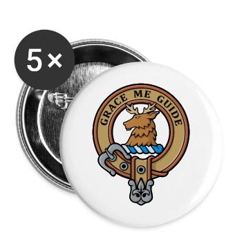 Clan Forbes Crest - Buttons large 2.2'' (5-pack) - white