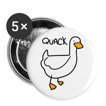 Quack Duck - Buttons large 2.2'' (5-pack) - white
