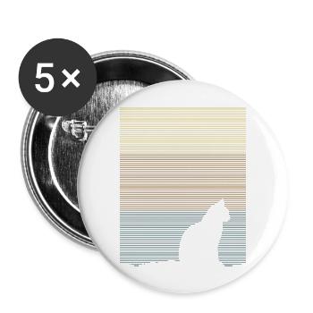 The Cat - Buttons large 2.2'' (5-pack) - white