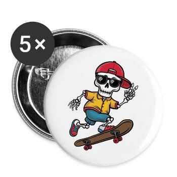 skateboarding - Buttons large 2.2'' (5-pack) - white