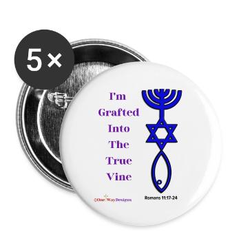 Grafted In - Buttons large 2.2'' (5-pack) - white