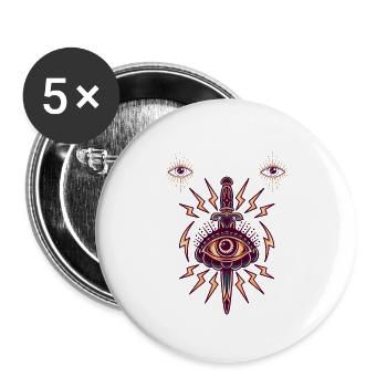 Blade of Insight - Buttons large 2.2'' (5-pack) - white