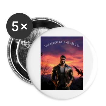 THE MYSTERY EMBRACED - Buttons large 2.2'' (5-pack) - white