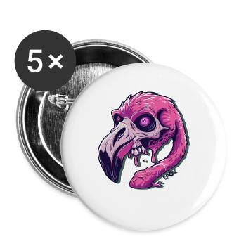 Funny Terrible Horror Zombie Flamingo - Buttons large 2.2'' (5-pack) - white
