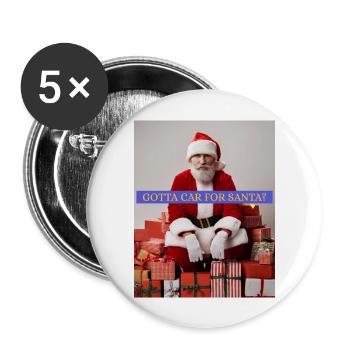 DONATE CAR FOR SANTA - Buttons large 2.2'' (5-pack) - white