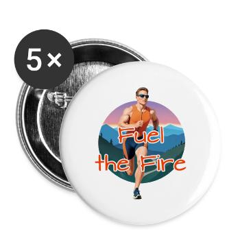 Athlete. Marathon runner - Buttons large 2.2'' (5-pack) - white