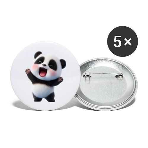 Happy Baby Panda Standing - Buttons large 2.2'' (5-pack)
