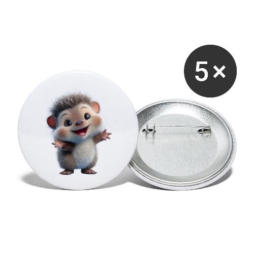 Playful Cartoon Hedgehog with Joyful Pose - Buttons large 2.2'' (5-pack)