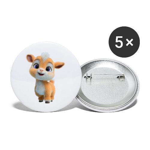 Cute Cartoon Baby Goat with Big Eyes - Buttons large 2.2'' (5-pack)