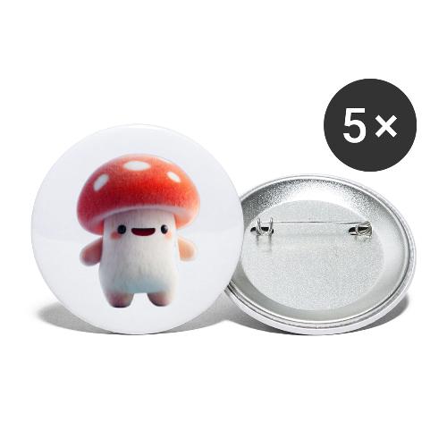 Mushroom: Red Forest Friend - Buttons large 2.2'' (5-pack)