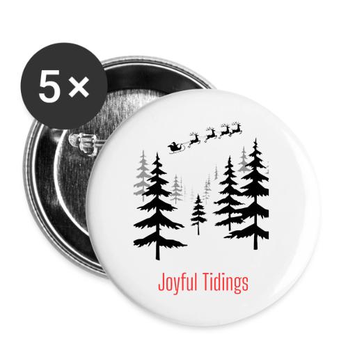 Joyful Tidings Christmas T-Shirt - Buttons large 2.2'' (5-pack)