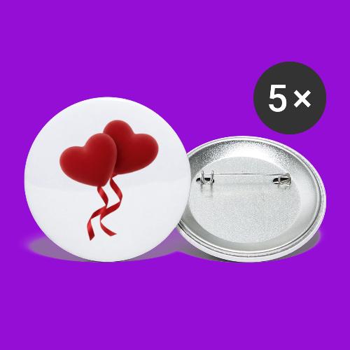 Two hearts together - Buttons large 2.2'' (5-pack)