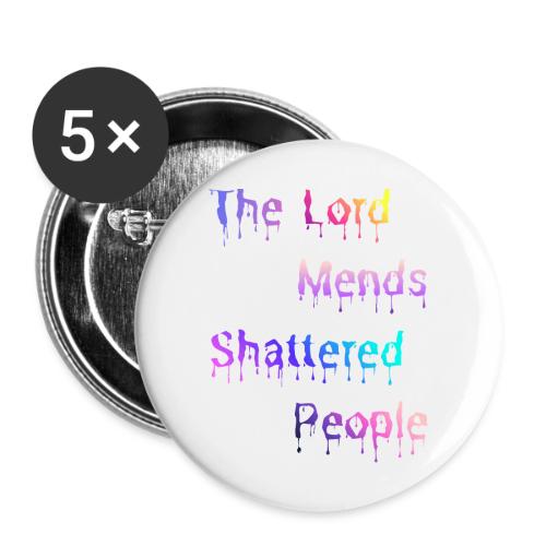 You mend shattered people 1 - Buttons large 2.2'' (5-pack)
